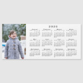 Voeg uw foto 2025 Kalender op White Magnet (Voorkant)