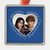 Voeg uw foto 20 jaar huwelijk toe metalen ornament (Voorkant)