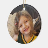 Voeg uw Foto aan dit Gepersonaliseerde toe Keramisch Ornament (Links)