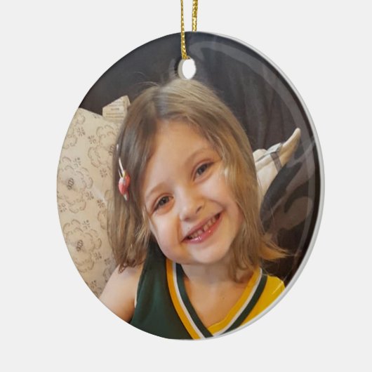 Voeg uw Foto aan dit Gepersonaliseerde toe Keramisch Ornament (Links)