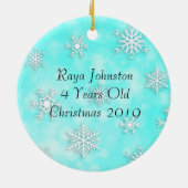 Voeg uw Foto aan dit Gepersonaliseerde toe Keramisch Ornament (Achterkant)