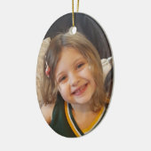 Voeg uw Foto aan dit Gepersonaliseerde toe Keramisch Ornament (Links)