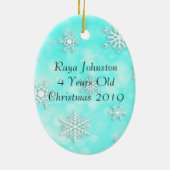 Voeg uw Foto aan dit Gepersonaliseerde toe Keramisch Ornament (Achterkant)