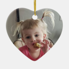 Voeg uw Foto aan dit Gepersonaliseerde toe Keramisch Ornament