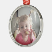 Voeg uw Foto aan dit Gepersonaliseerde toe Metalen Ornament (Links)