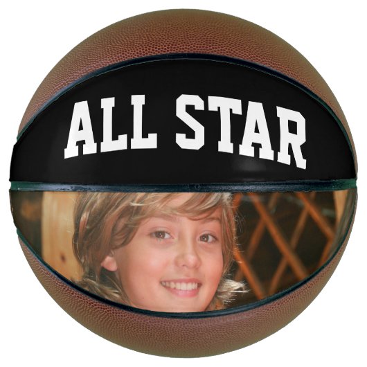 VOEG UW FOTO AANGEPASTE basketballen (Voorkant)