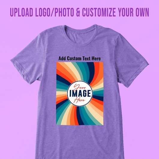 Voeg uw foto Afbeelding Logo tekst gepersonaliseer Tri-Blend Shirt