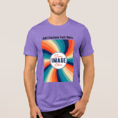 Voeg uw foto Afbeelding Logo tekst gepersonaliseer Tri-Blend Shirt (Voorkant)