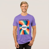 Voeg uw foto Afbeelding Logo tekst gepersonaliseer Tri-Blend Shirt (Voorkant volledig)