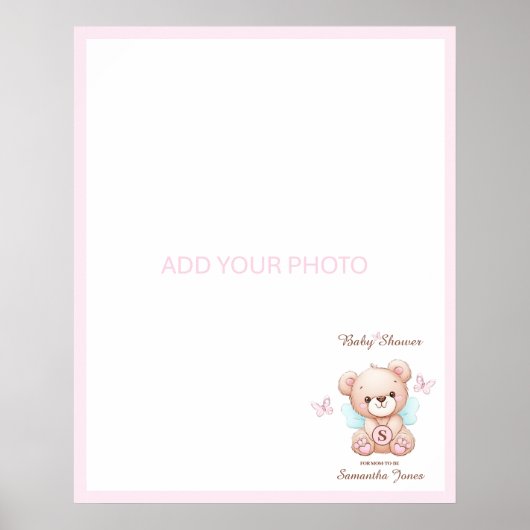 Voeg uw foto Baby shower thema toe Poster (Voorkant)