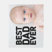 VOEG UW FOTO beste pap ooit Vluchten Blanket toe Fleece Deken (Voorkant)
