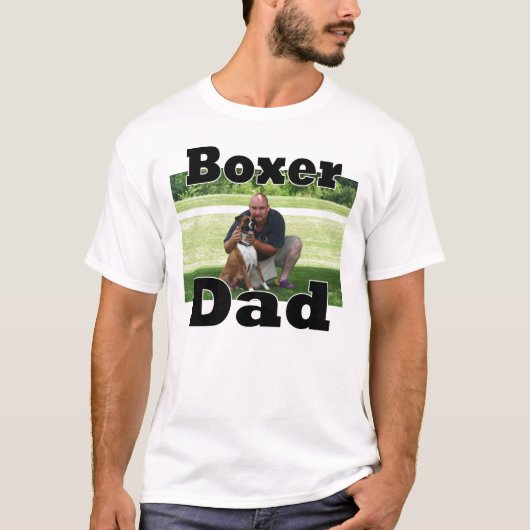 VOEG UW FOTO BOxer DAD TOE T-shirt (Voorkant)