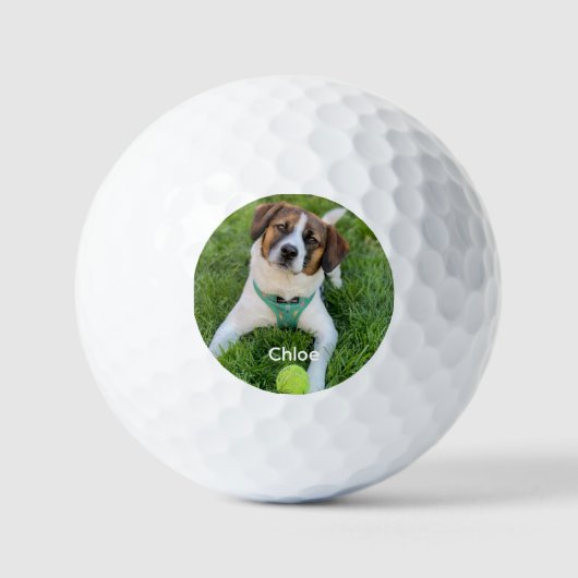 Voeg uw foto Dog Foto Kinder Foto serie Foto toe Golfballen (Voorkant)