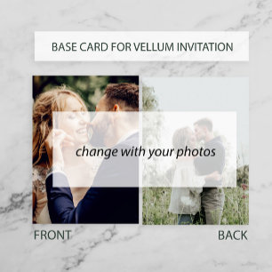 Voeg uw foto eenvoudige BASE KAART voor vellum ove
