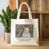 Voeg uw foto en eenvoudige tekst toe tote bag