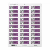 Voeg Uw Foto en Info, Paarse Adresetiketten toe Etiket (Full Sheet)