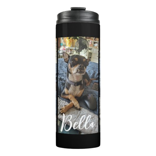 Voeg uw foto en naam aan dit toe thermosbeker (Voorkant)