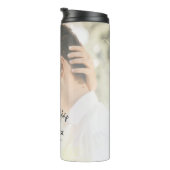 Voeg uw foto en Tekst toe Thermosbeker (Geroteerd rechts)