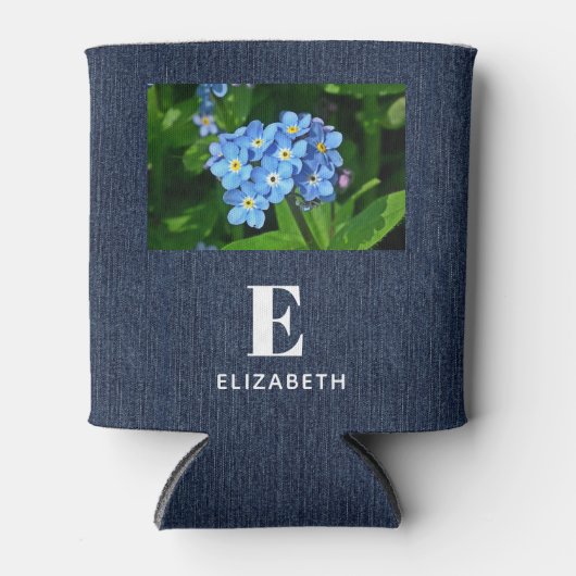 Voeg uw foto Initiaal naam, Sporty 12oz Blikjeskoeler (Voorkant)