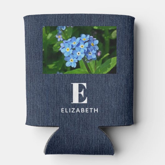 Voeg uw foto Initiaal naam, Sporty 12oz Blikjeskoeler (Achterkant)