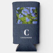 Voeg uw foto Initiaal naam, Trendy Slim Seltzer Blikjeskoeler (Voorkant)