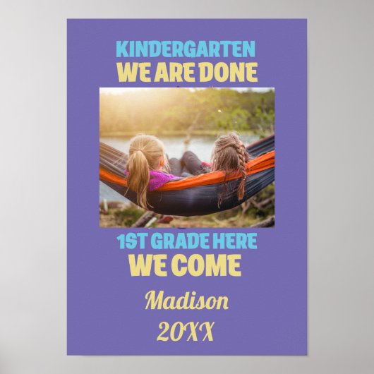 Voeg uw Foto Kindergarten Afstuderen 1e graad P to Poster (Voorkant)