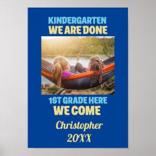 Voeg uw Foto Kindergarten Afstuderen 1e graad toe Poster