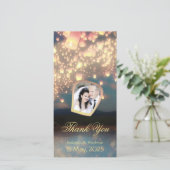 Voeg uw foto-liefdesvleugels toe bedankkaart (Staand voorkant)
