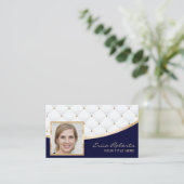Voeg uw foto-luxe toe met een gekantelde moderne m visitekaartje (Staand voorkant)