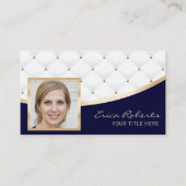 Voeg uw foto-luxe toe met een gekantelde moderne m visitekaartje (Voorkant)