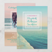 Voeg uw foto-Memorial Zee Ocean Beach Turquoise to Kaart (Voorkant / Achterkant)