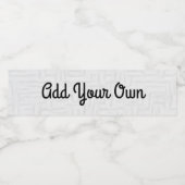 Voeg uw foto/ontwerp toe - Etiket op de waterflaco (Enkel label)