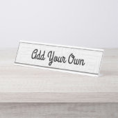 Voeg uw Foto/Ontwerp toe - noem Bord Bureau Naambordje (Voorkant)