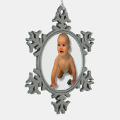 VOEG UW FOTO-ORNAMENT TOE TIN SNEEUWVLOK ORNAMENT (Links)