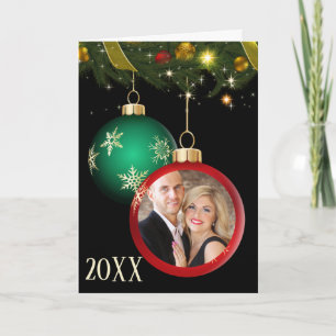 Voeg UW FOTO persoonlijke kerstsierbus toe Kaart