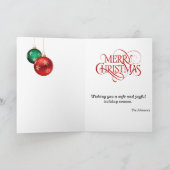 Voeg UW FOTO persoonlijke kerstversiering toe Kaart (Binnen)