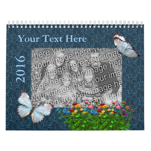Voeg uw foto  randen toe kalender (Hoes)