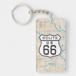voeg uw foto Rt 66 acryl sleutelhanger toe