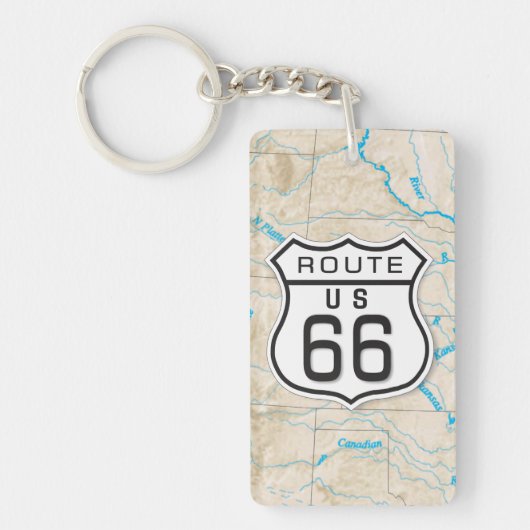 voeg uw foto Rt 66 acryl sleutelhanger toe (Voorkant)