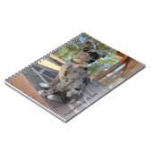 Voeg uw foto Schattige kattendop toe Notitieboek (Linkerzijde)