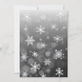 Voeg uw foto Snowflake Black en witte kerst toe Kaart (Achterkant)