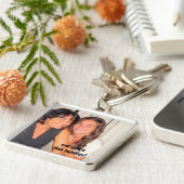 Voeg uw foto-spoelzussen toe sleutelhanger (Zijkant)