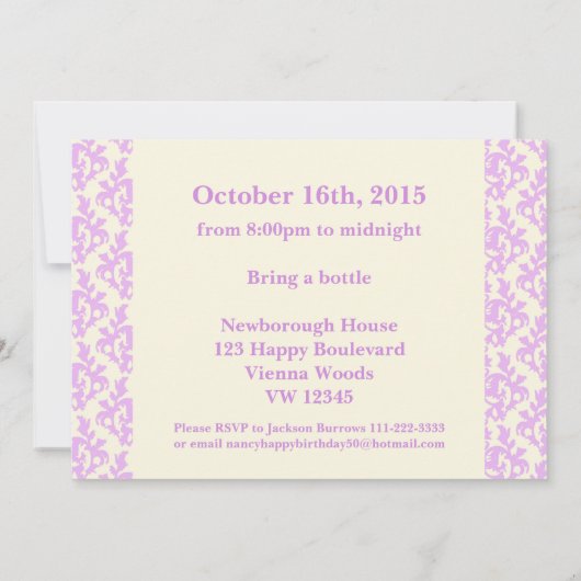 Voeg uw foto ssh verrassing 50e verjaardag uitnodi kaart (Achterkant)