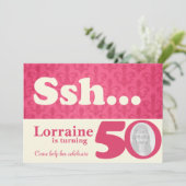 Voeg uw foto ssh verrassing 50e verjaardag uitnodi kaart (Staand voorkant)