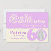 Voeg uw foto ssh verrassing 60e verjaardag uitnodi kaart (Voorkant)