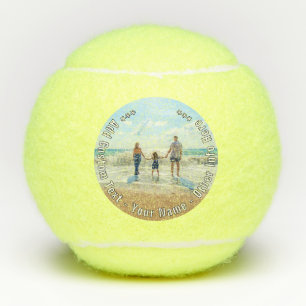 Voeg Uw Foto Tennisballen Cadeau Aangepaste Naam T