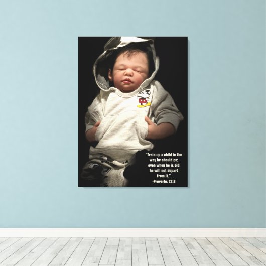 Voeg uw foto/TexPremium-omgepakt canvas (gloss) to (Insitu (Houten vloer))