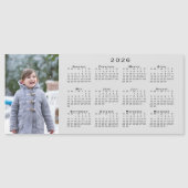 Voeg uw foto toe 2026 Agenda op grijze magneet (Voorkant)