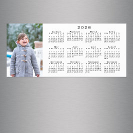 Voeg uw foto toe 2026 Kalender White Magnet