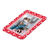 Voeg uw foto toe aan het Romantische Rode Roze Har Magneet (Linkerzijde)